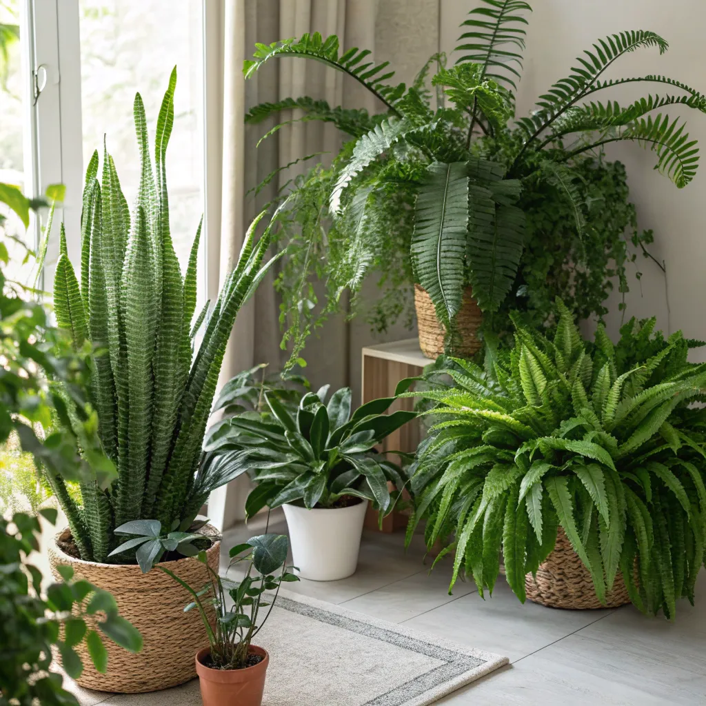 Lush Green Houseplants